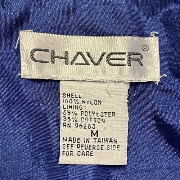 VINTAGE Chaver Graphic Print Royal Blue Parachute Ski Jacket & Pants - Picture 7 of 15